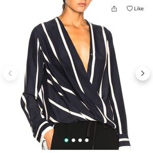 Rag and Bone stripe blouse silk